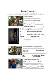 English worksheet: Present Progressive