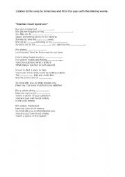 English Worksheet: Restless heart syndrom