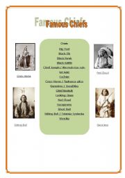 English Worksheet: Indians  5/6 - Famous chiefs 