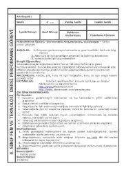 English Worksheet: science performance3