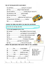 English Worksheet: am/is/are