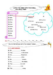 English worksheet: verbs