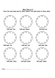 English Worksheet: CLOCKS - what time is it?