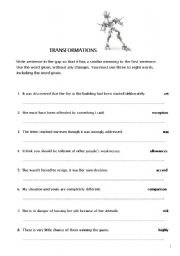 Transformations + answer key