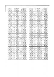 English Worksheet: easy wordsearch numbers 5 minutes activity
