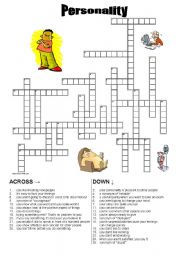 personality crossword