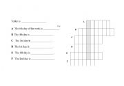 English worksheet: day s of week 