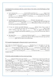 English Worksheet: Past Simple vs Past Continuous