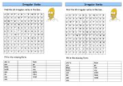 Irregular Verbs - word search