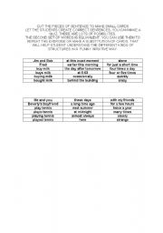 English Worksheet: Creating correct sentences