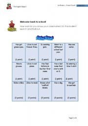 English Worksheet: Student Search