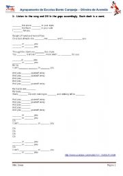 English Worksheet: With or without you - U2