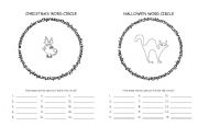 English worksheet: Word Circles vocabulary