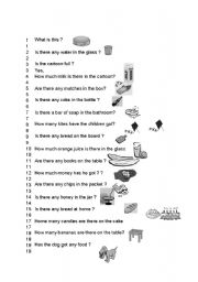 English Worksheet: Some ,any