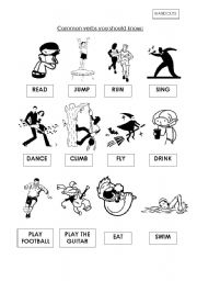 English worksheet: Action verbs