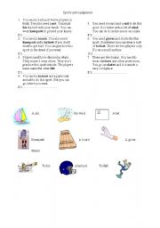 English Worksheet: sport rules