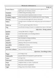 English Worksheet: Workdlist. Appearance.