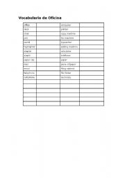 English Worksheet: Office Vocabulary