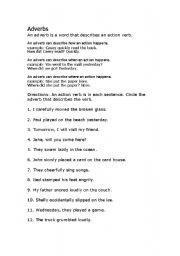 English Worksheet: Adverbs