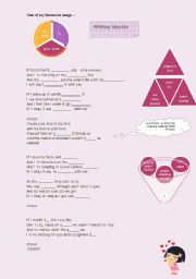 English worksheet: valentines day - my love song by whitney houston