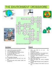 THE ENVIRONMENT CROSSWORD