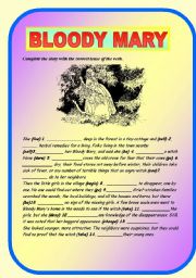 English Worksheet: READING BLOODY MARY!!!