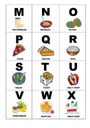 English Worksheet: food alphabet part 2