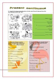 English Worksheet: Present continuous