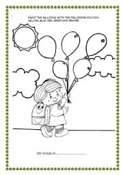 Colour the balloons