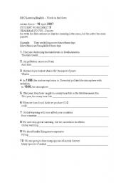 English Worksheet: Exercire 1