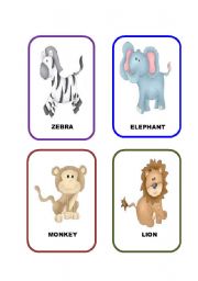 Jungle animals-Flashcards