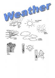 English worksheet: weather