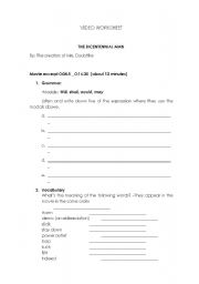English worksheet: vicentenary man