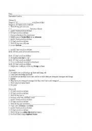 English Worksheet: If I had a million dollars cloze exercise