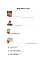 English worksheet: Mr. Bean Movie Review