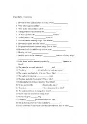 English worksheet: Planet Earth Ocean Deep Questions