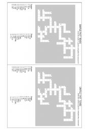 English worksheet: Simple past crosswrod