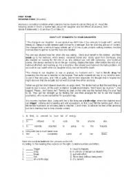 English Worksheet: PAST TENSE READING EXCERCISE