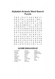 English Worksheet: word search