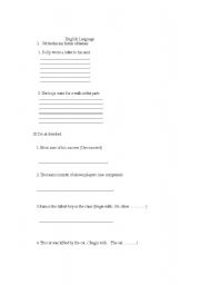 English worksheet: Enlish Language