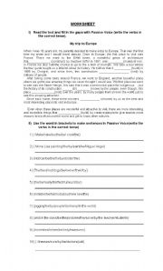 Passive voice worksheet