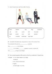 English worksheet: Clothes