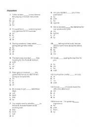 English worksheet: prepositions