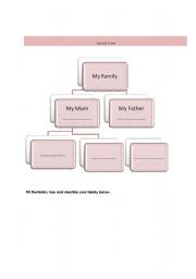 English Worksheet: Family Tree
