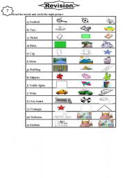 English worksheet: words and pictures 