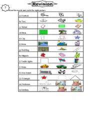 English Worksheet: words and pictures 