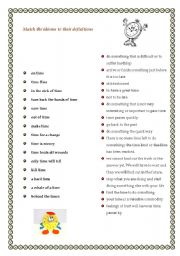 English Worksheet: Time idioms