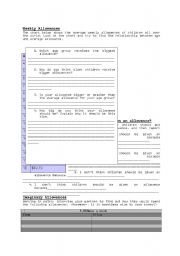 English Worksheet: Pocket money/ allowance worksheet