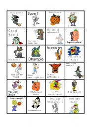 Halloween stickers with positive message