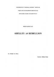 English worksheet: shelley as rebellion